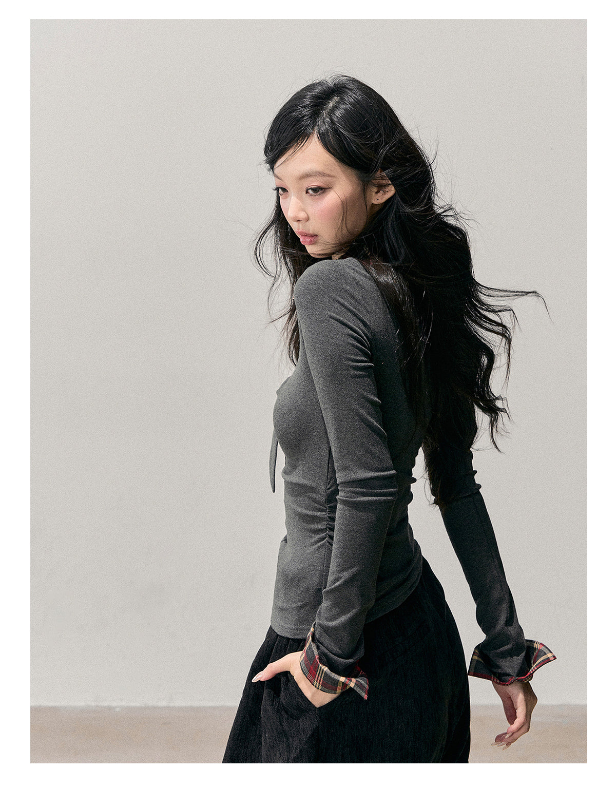 ShaoYeYan Aomalm Firework-Colored Her Fake Three-Layer Knit Top