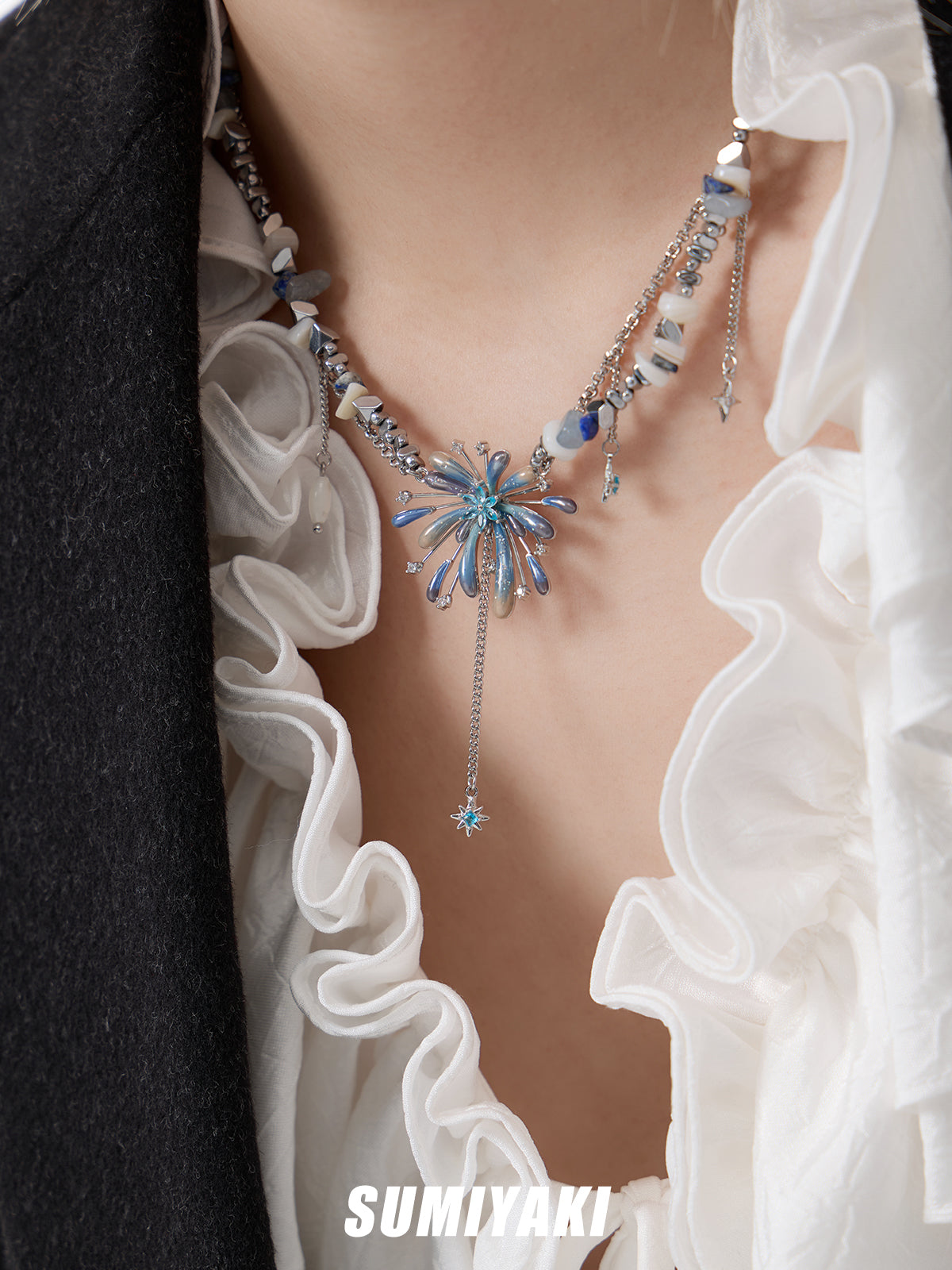 SUMIYAKI Fireworks Fringe Necklace
