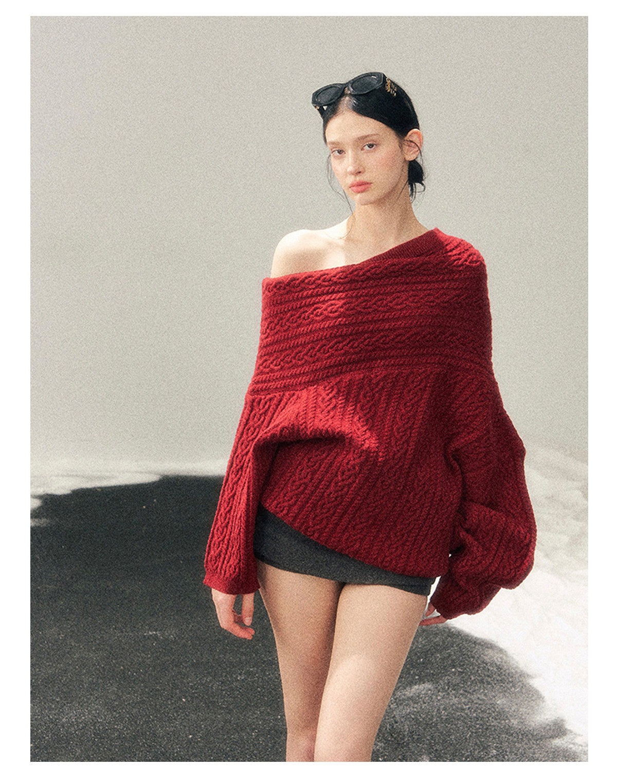 ShaoYeYan Norwegian Exchange Student Premium American Knit Cable Sweater