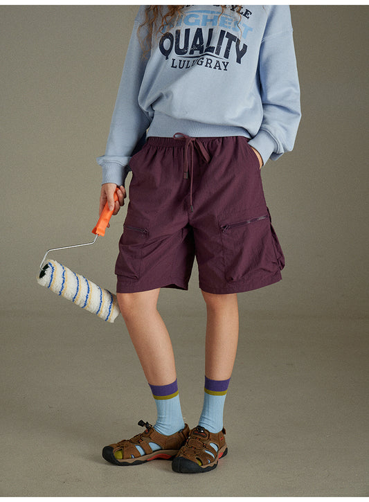 Lulugray Vintage Purple Cargo Shorts