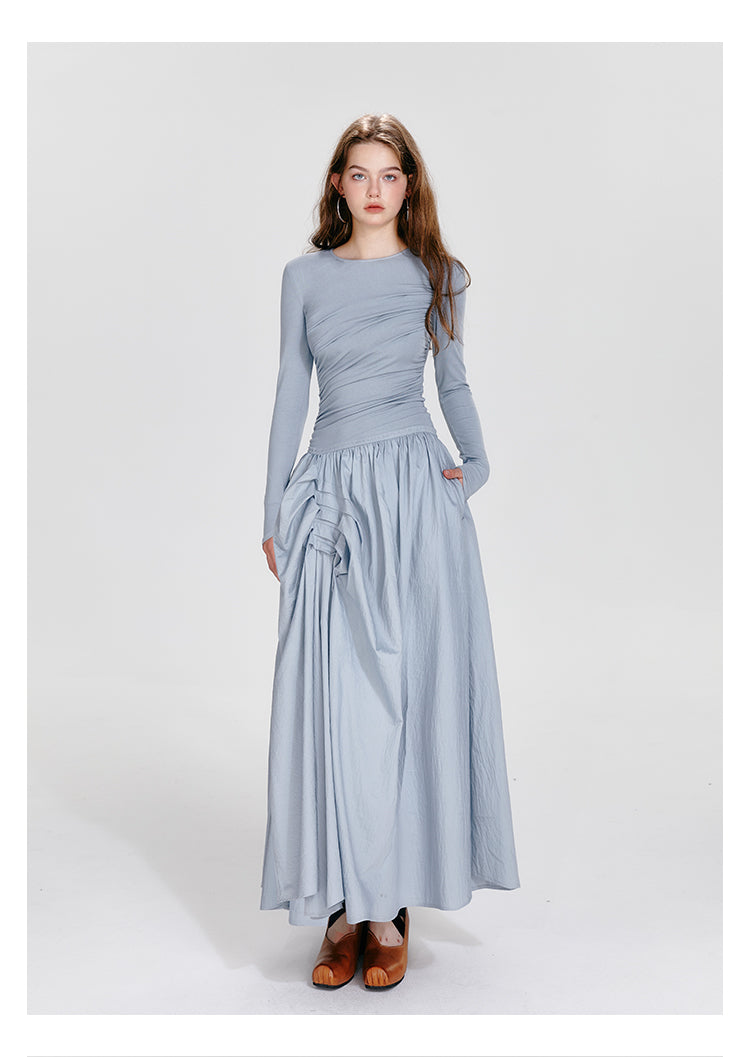 BOHOL BLING "Ballet Noir" Asymmetrical Ruffle Dress
