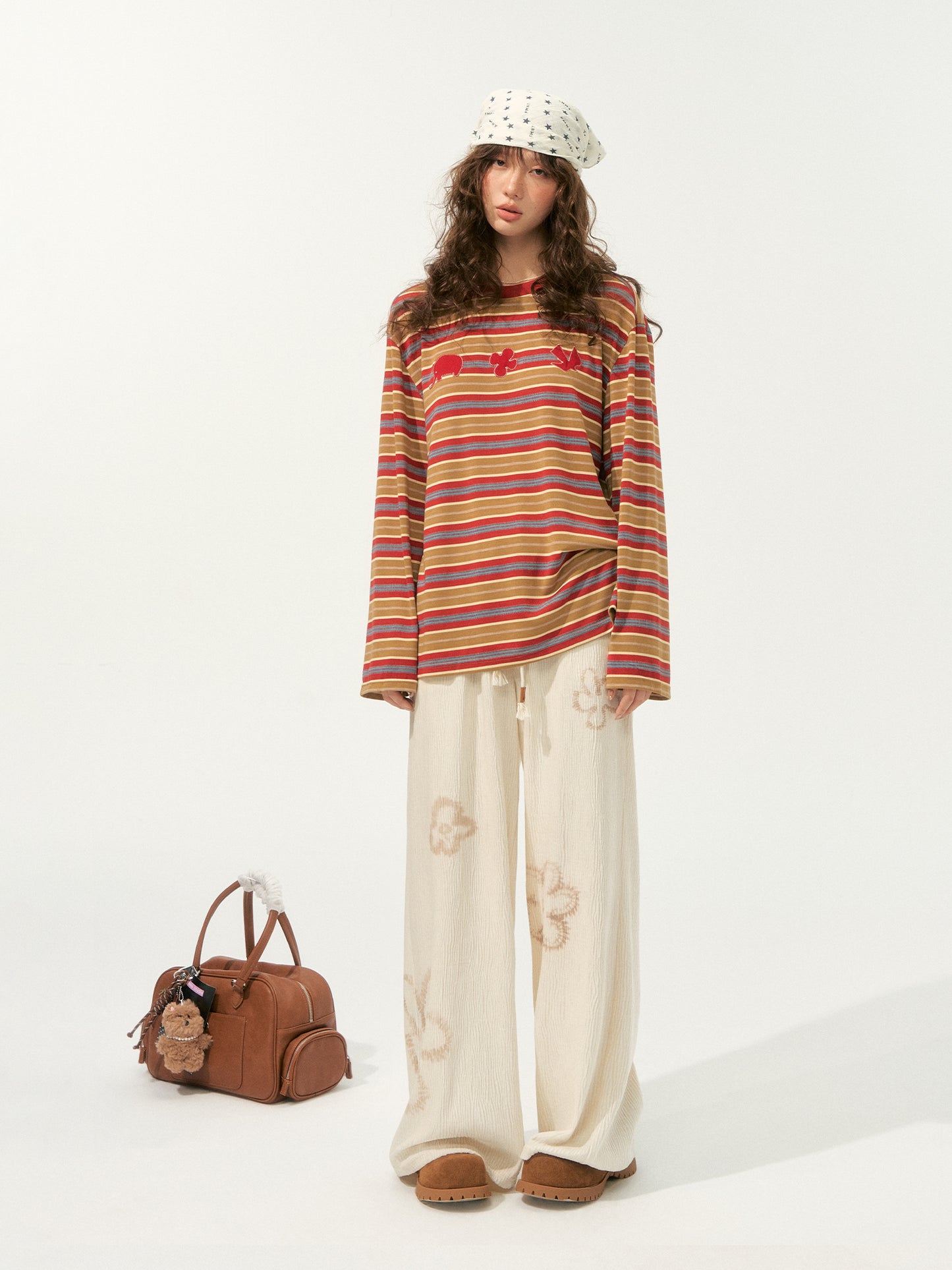 SOMESOWE Playful Patchwork Striped Tee