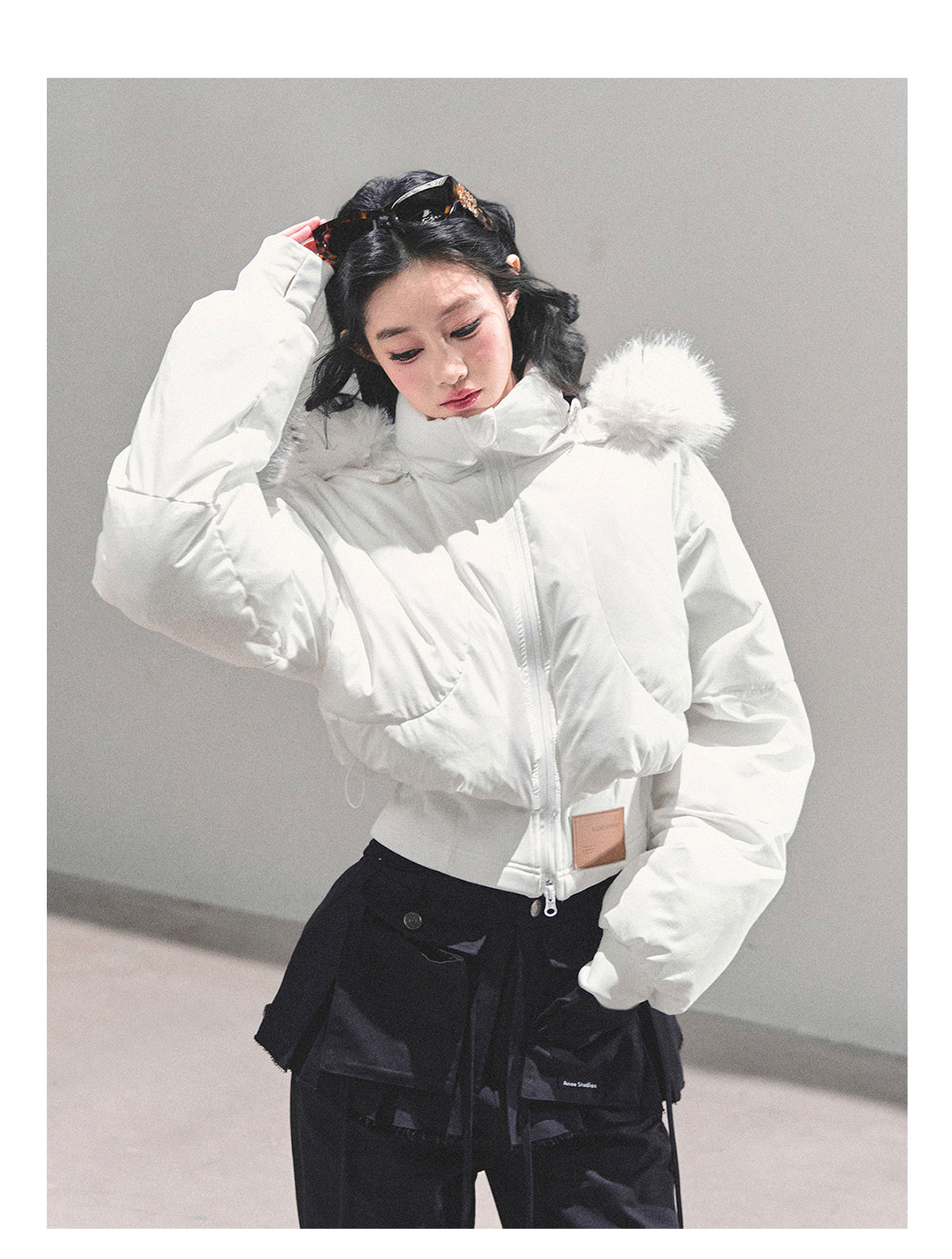 ShaoYeYan Loose Hooded Short Padded Jacket