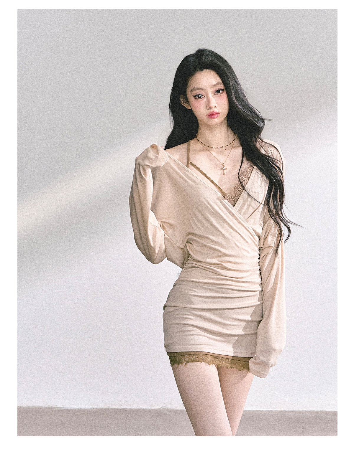 SHAOYEYAN French Lace Bodycon Dress Set