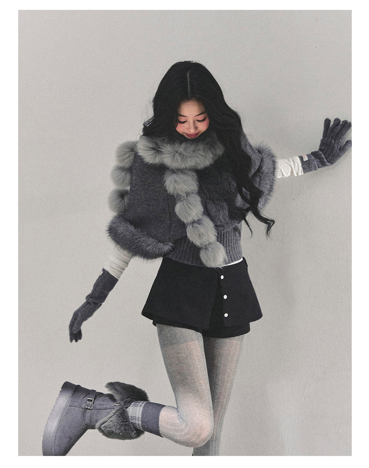 ShaoYeYan Only She Remains Awake Mohair Sweater