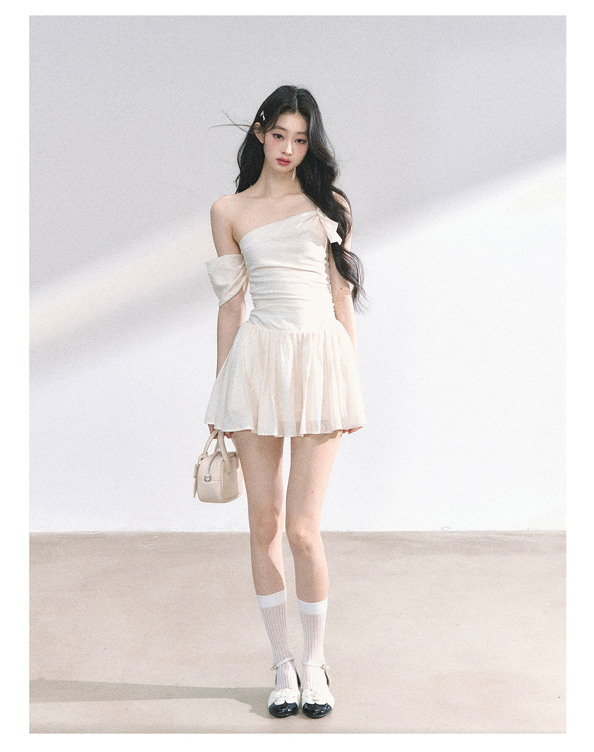 SHAOYEYAN French Off-Shoulder Bodycon Dress