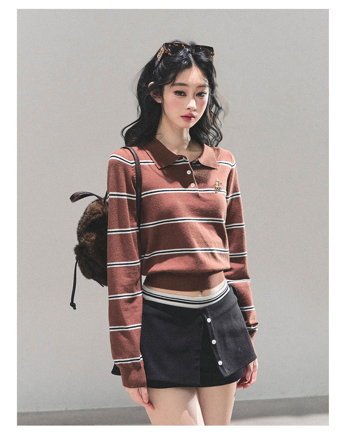 ShaoYeYan Between Reality American Polo Knit Shirt