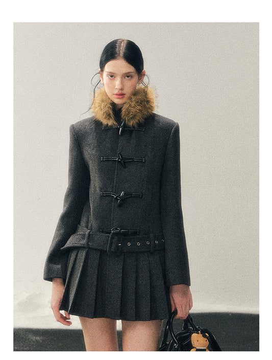 ShaoYeYan Aomalm Winter's Whisper Toggle Wool Coat