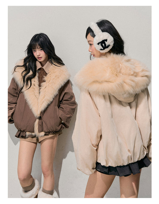 ShaoYeYan Aomalm Distant Mountains Call Fox Fur Down Coat