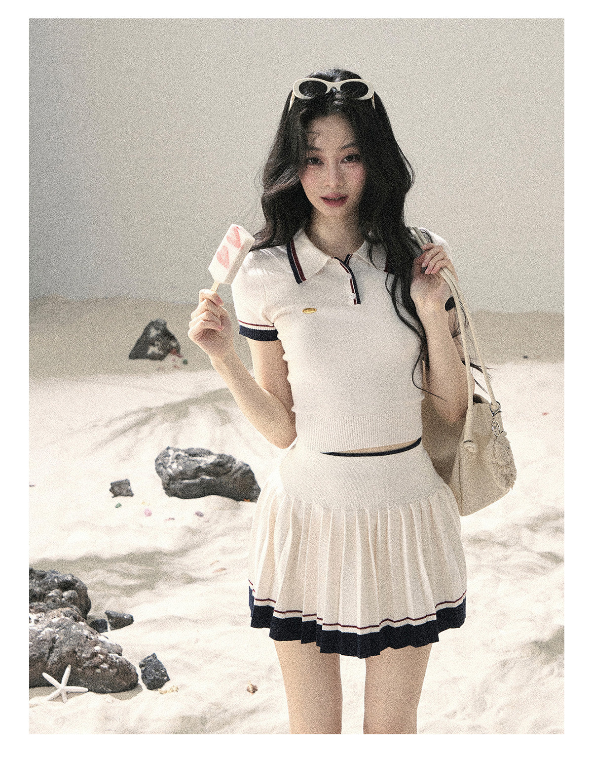 ShaoYeYan Aomalm Shattered Moonlight American Academia Knit Set