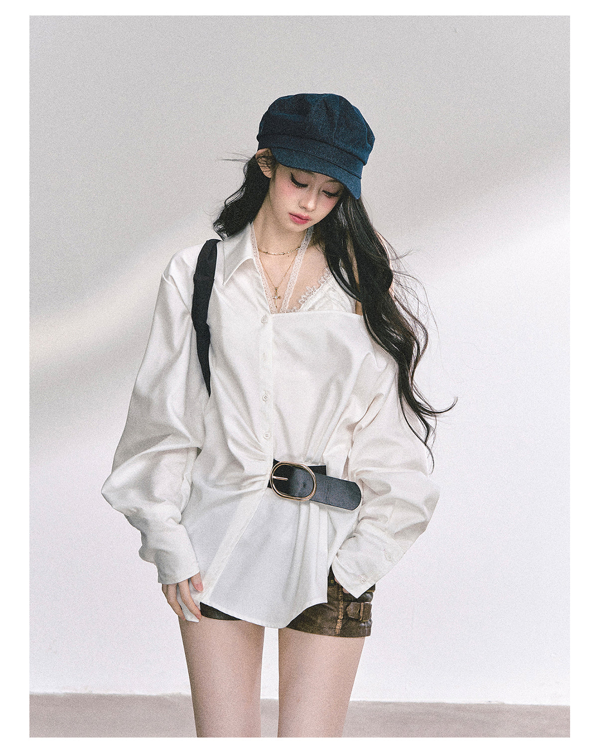 SHAOYEYAN French Off-Shoulder Sun Shirt