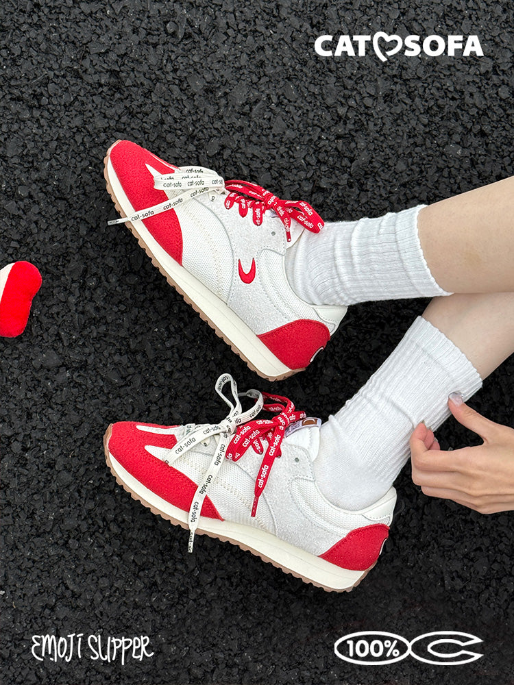 Cat&Sofa Red Apple Retro Outdoor Sneakers