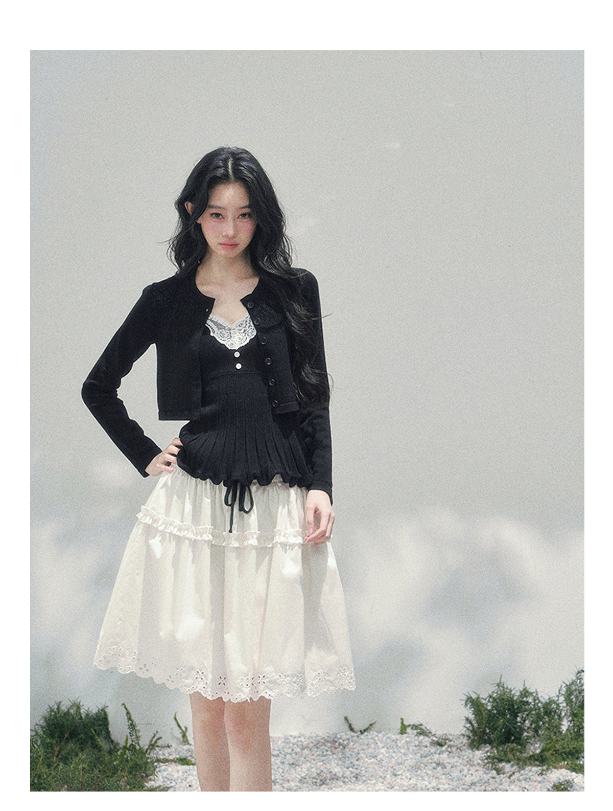 ShaoYeYan Aomalm Lace's Blank Space Camisole Set
