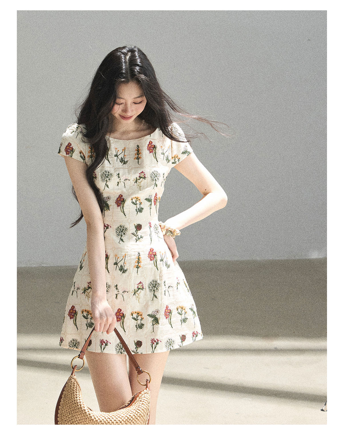 ShaoYeYan Aomalm Mountain Wilds in Bloom French Elegant Floral Dress
