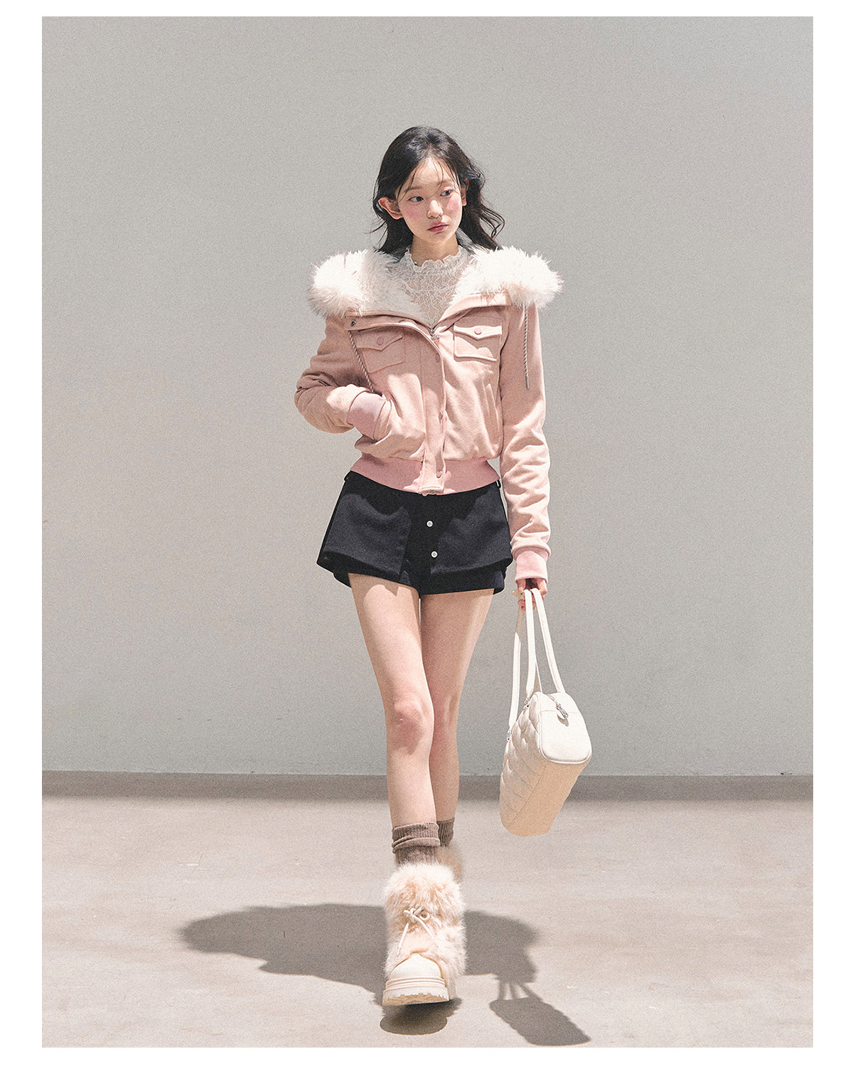 ShaoYeYan Snowflake Embrace Winter Hooded Jacket