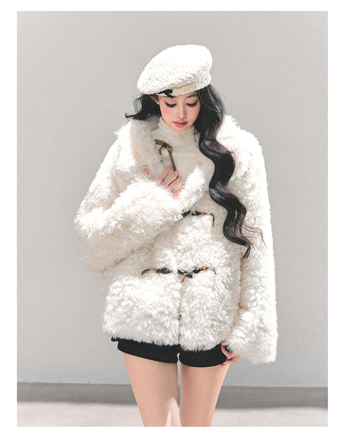 ShaoYeYan Soft Snow Lamb Fur Jacket