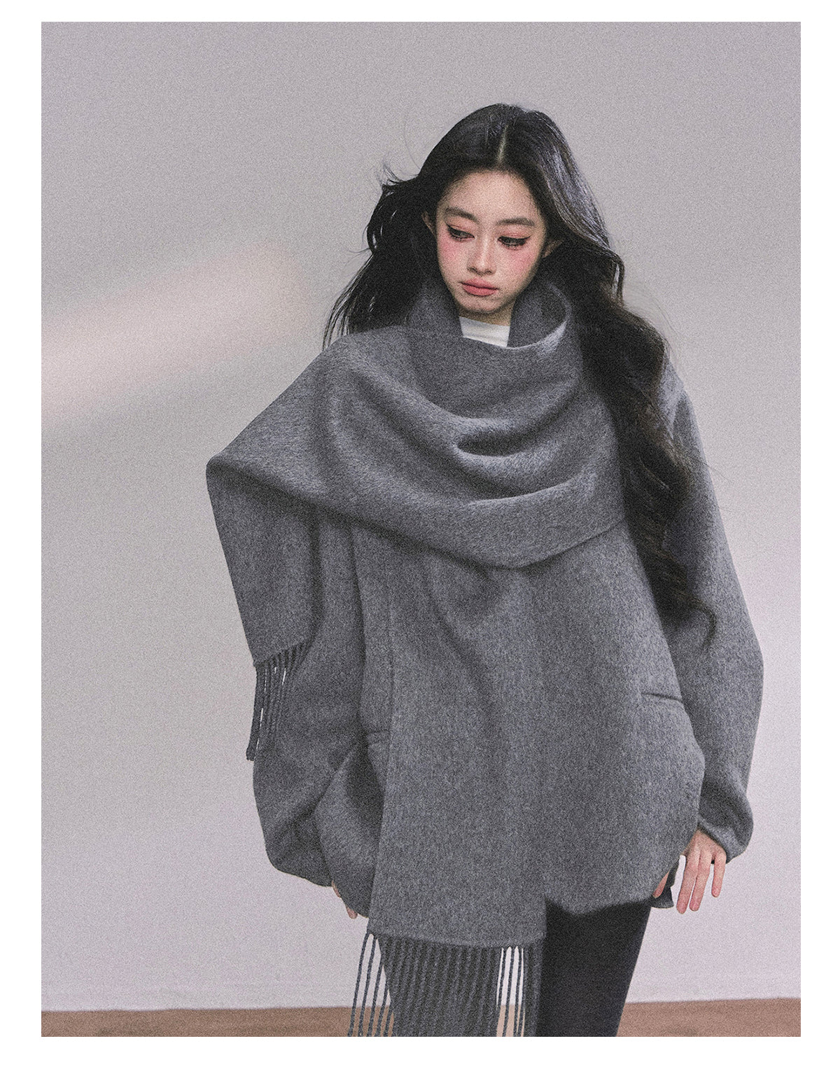 ShaoYeYan British Museum 100% Wool Double-Faced Coat