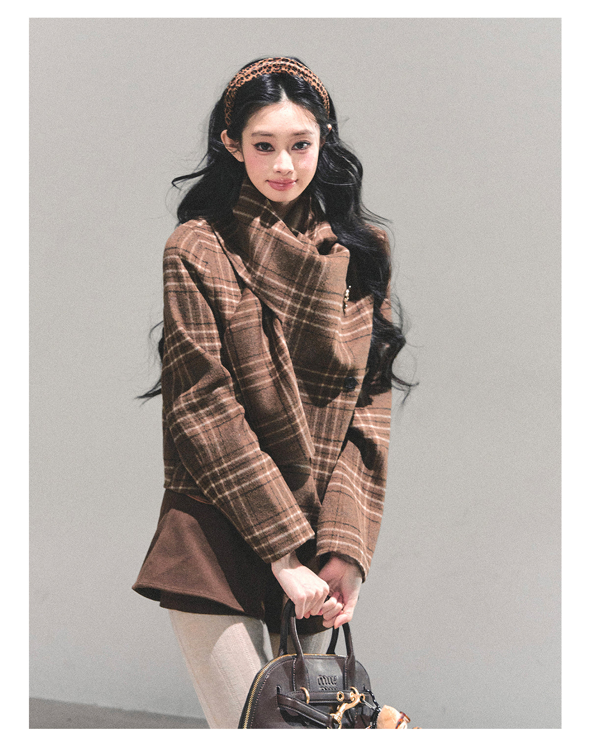 ShaoYeYan Twilight Snow Forest Wool Coat