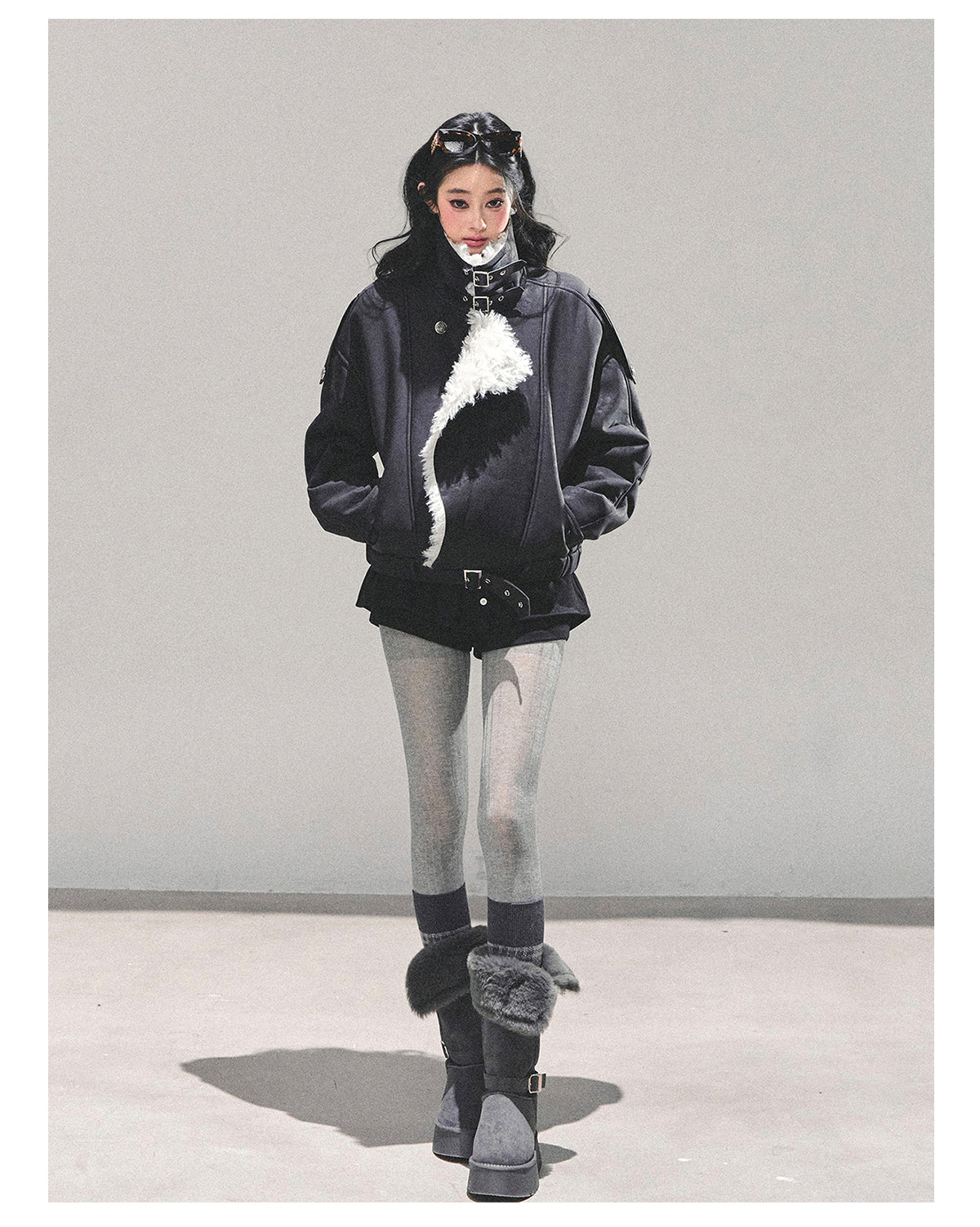 ShaoYeYan Time's Reef Fur-Trimmed Padded Coat