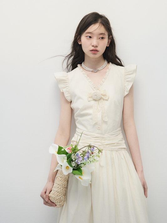 ANNATTO 'Moonlight Plume' Cotton Maxi Dress