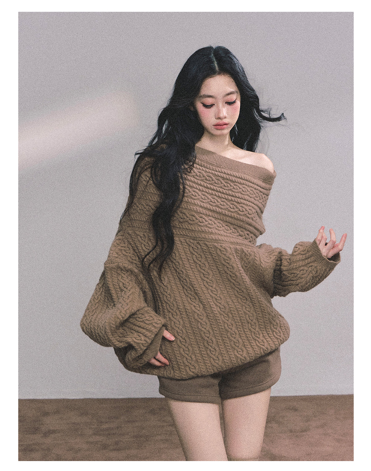 ShaoYeYan Norwegian Exchange Student Premium American Knit Cable Sweater