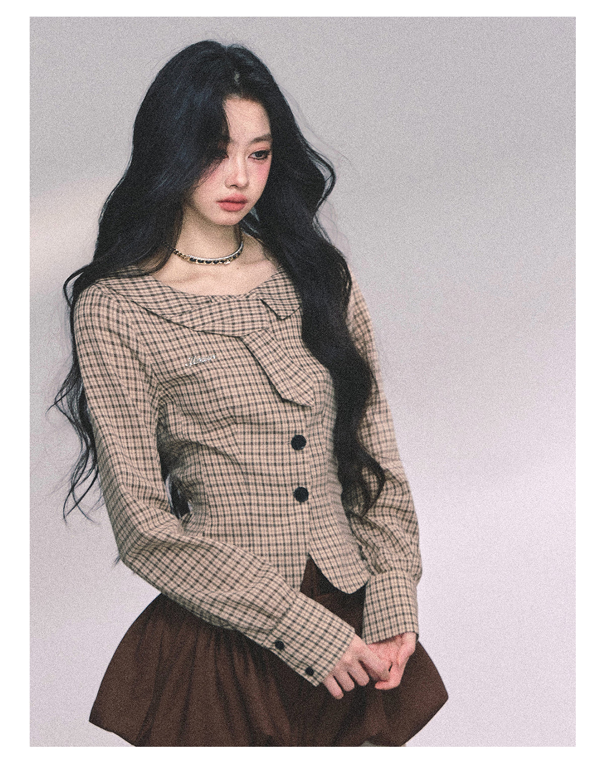 ShaoYeYan Ing Art Student American Plaid Shirt