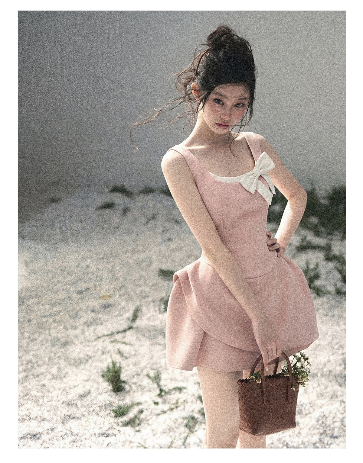 ShaoYeYan Aomalm Her Sweetness Sinks Fake Two-Layer French Dress