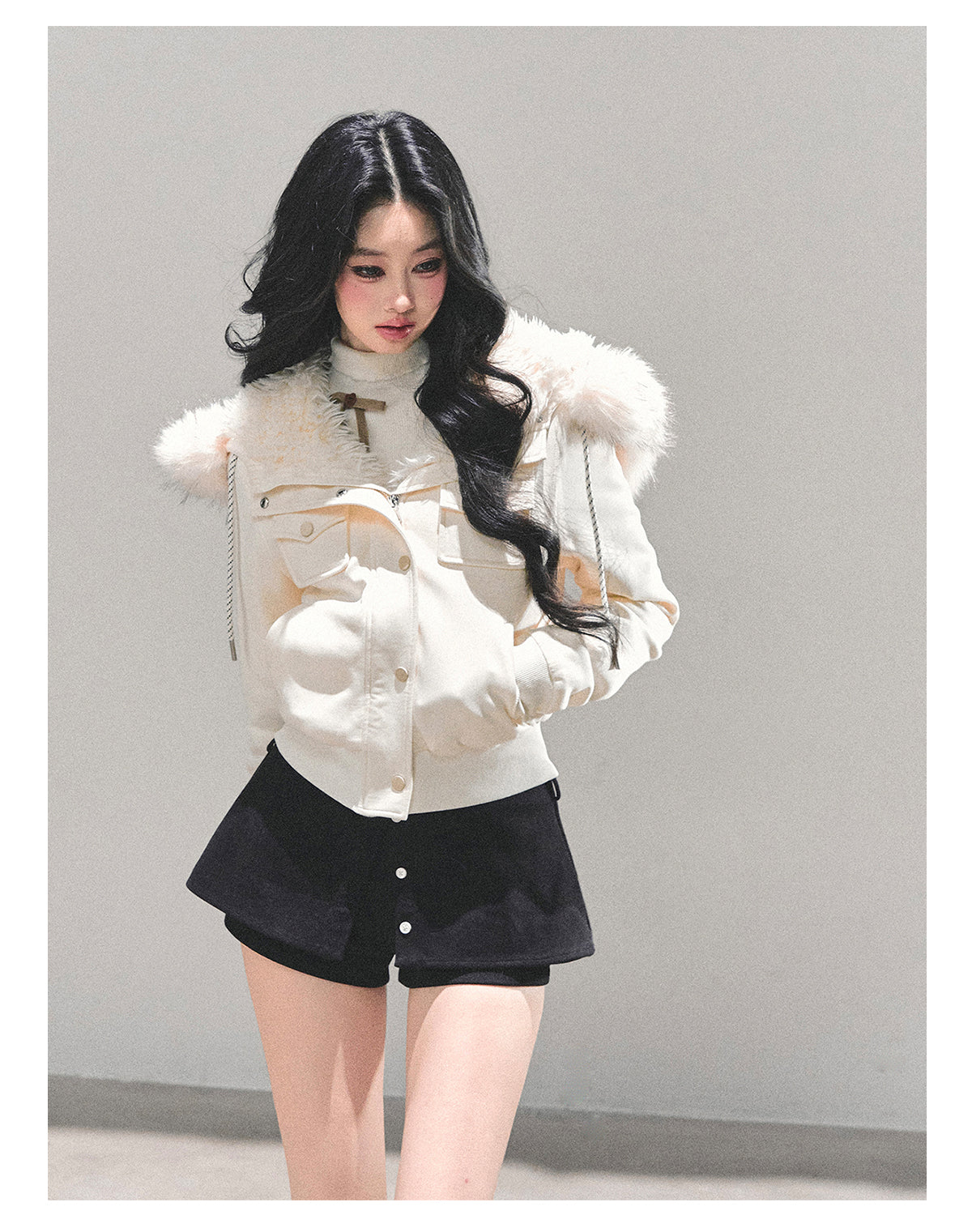ShaoYeYan Snowflake Embrace Winter Hooded Jacket