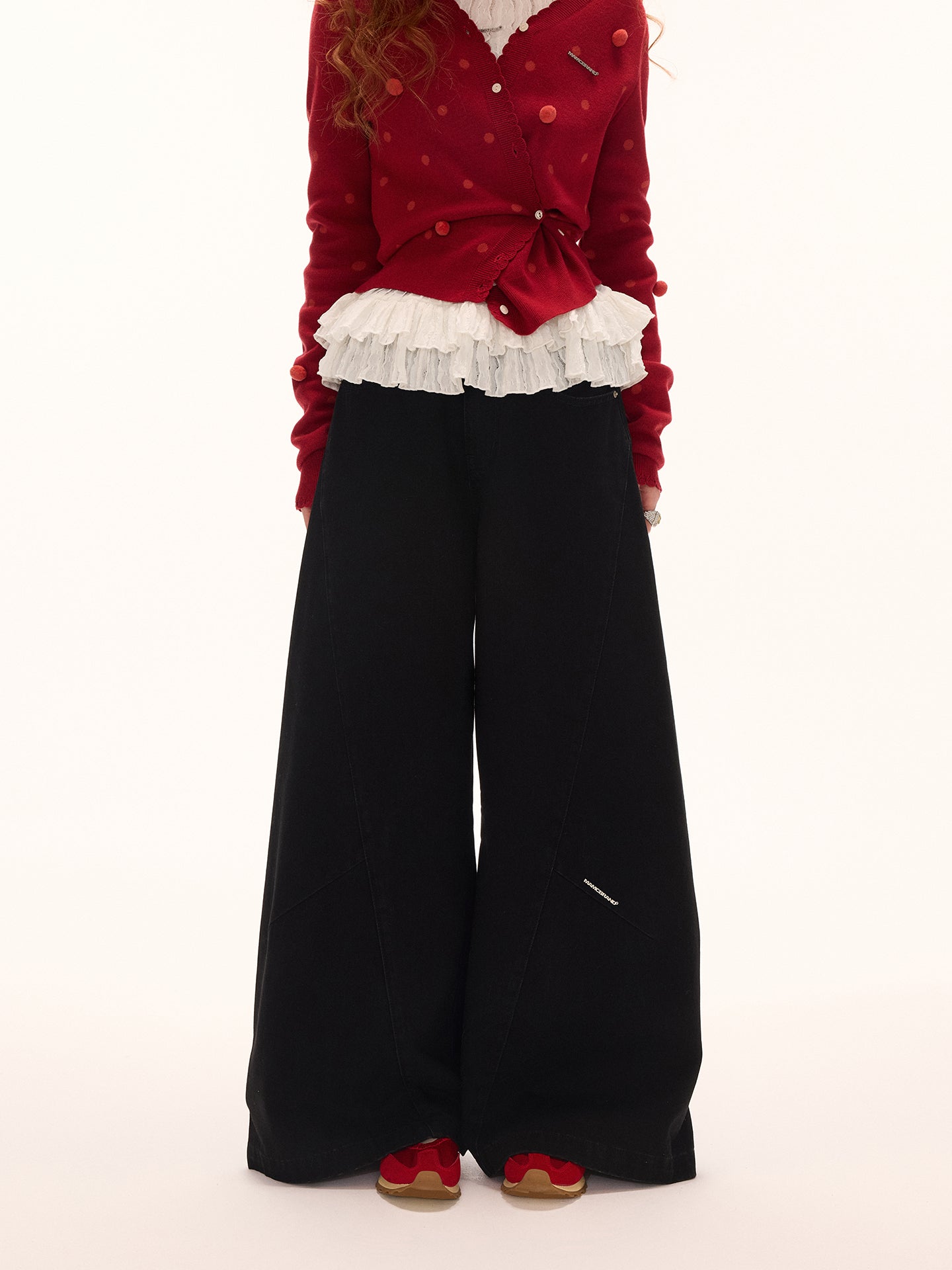 MAMC Washed Wide-Leg Jeans