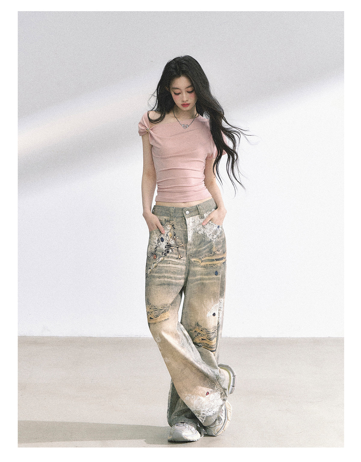 SHAOYEYAN Korean Off-Shoulder Sweetheart Top