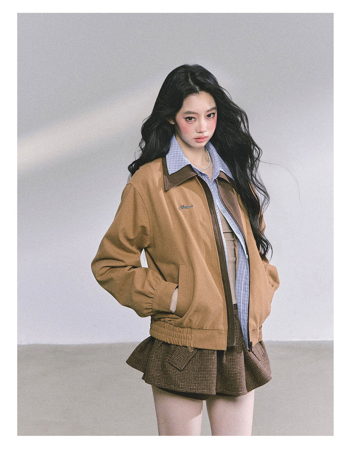 ShaoYeYan Warm Autumn Fake Three-Layer Work Jacket