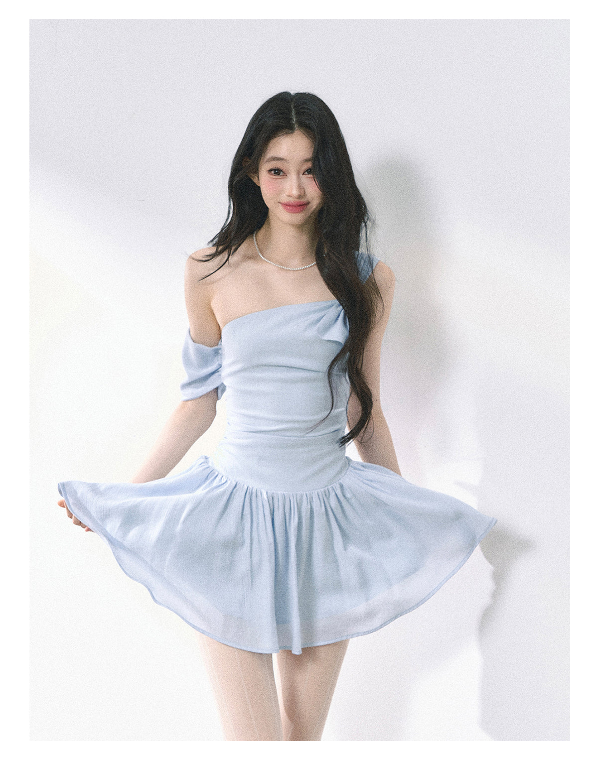 SHAOYEYAN French Off-Shoulder Bodycon Dress