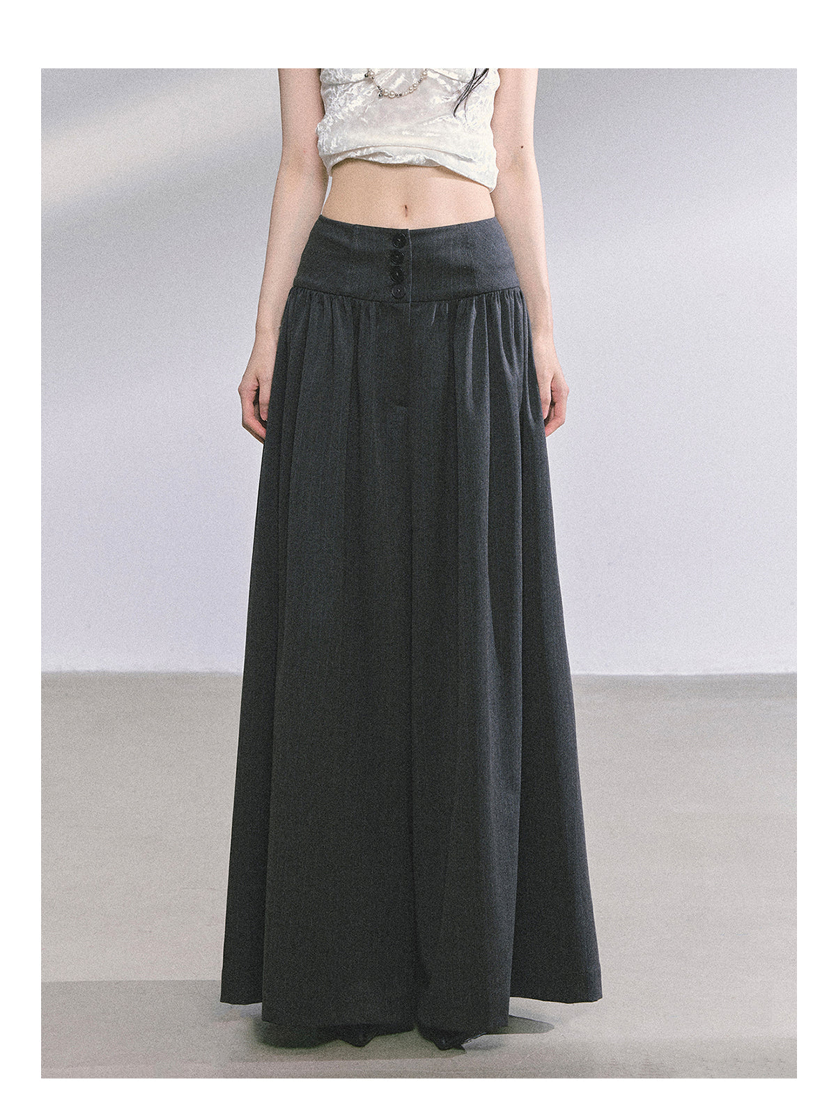 ShaoYeYan Rosa Street Loose Fit Wide-Leg Trousers