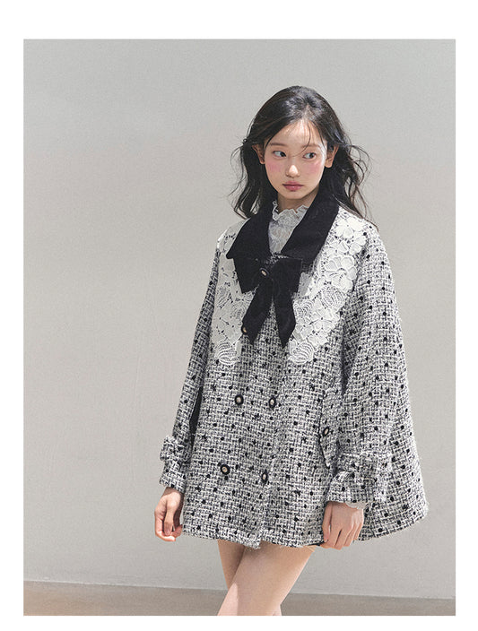 ShaoYeYan Aomalm Out of Focus Moment Lace Plaid Coat