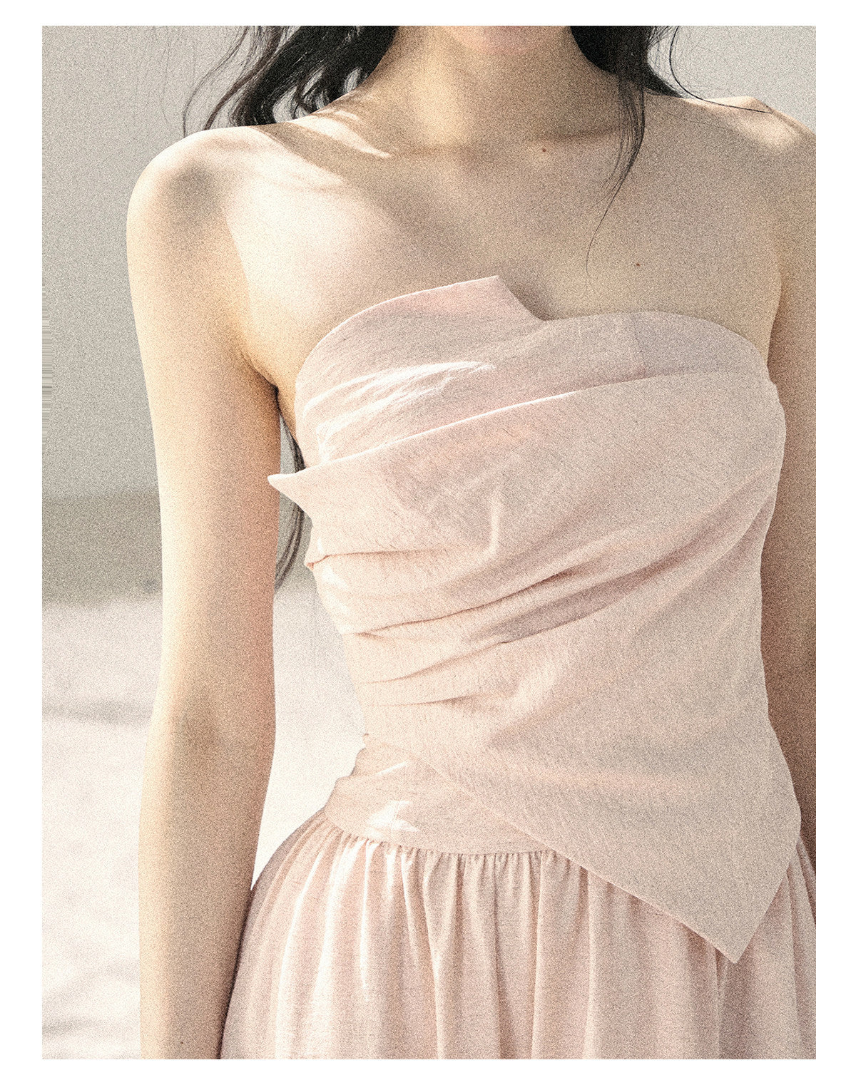 ShaoYeYan Aomalm Tipsy Clouds French Sweet Bustier Dress