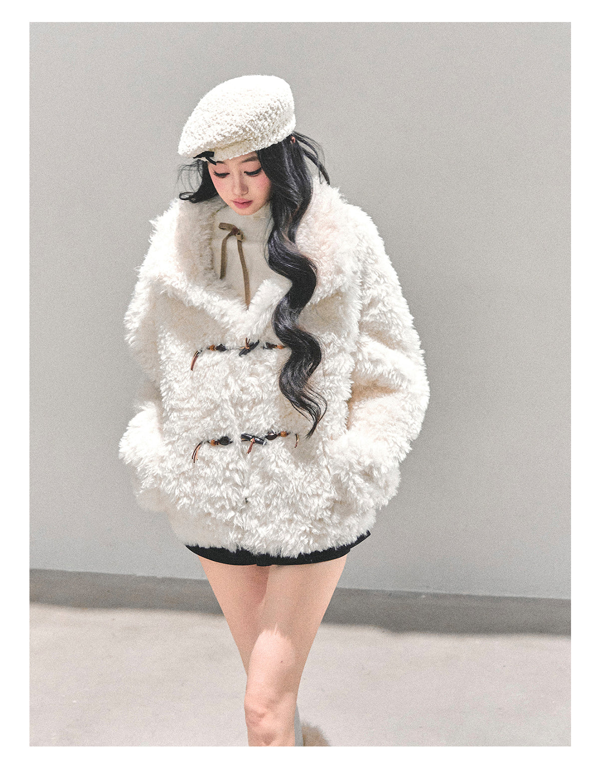 ShaoYeYan Soft Snow Lamb Fur Jacket
