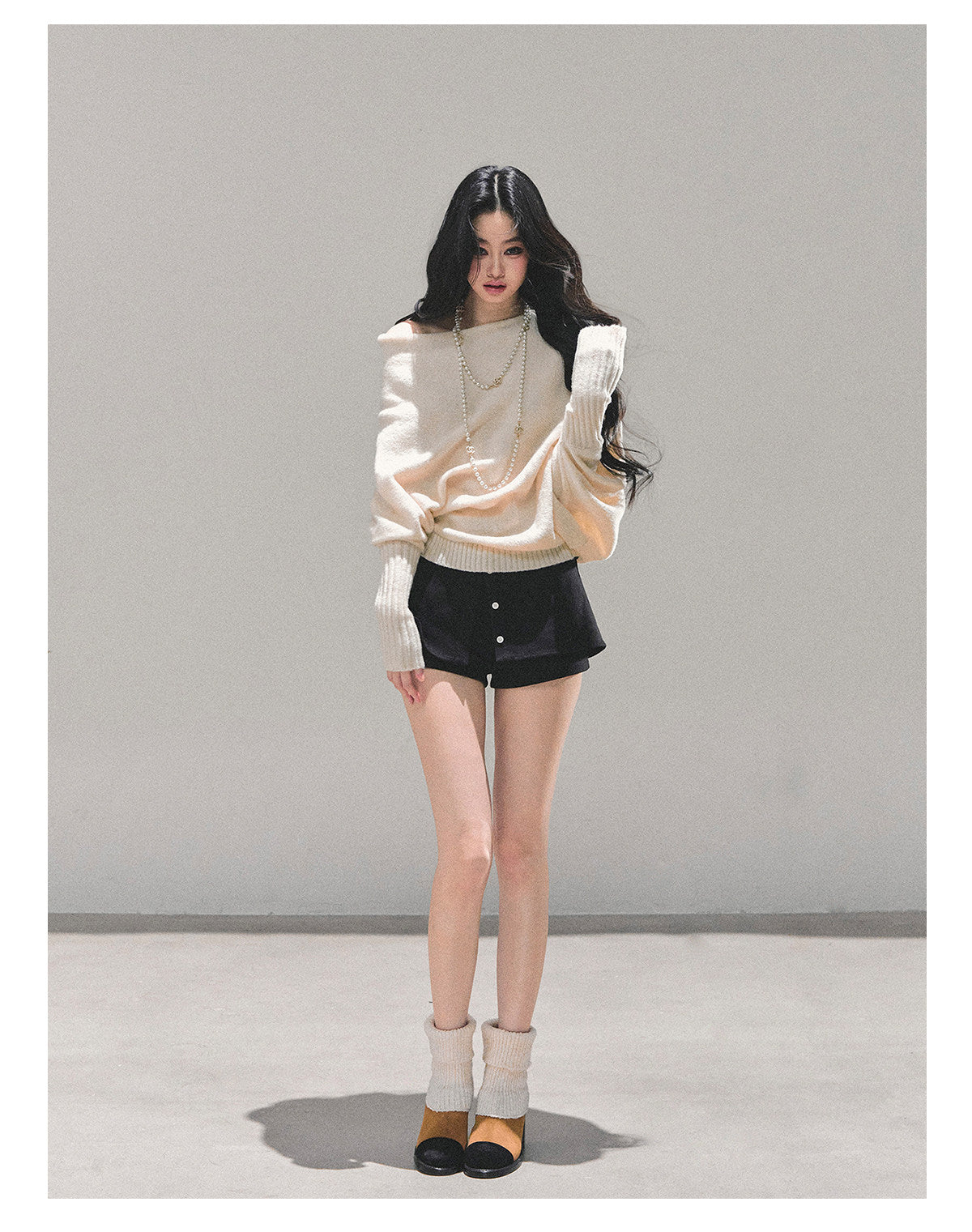 ShaoYeYan Aomalm Minimalist French Soft Style Sweater