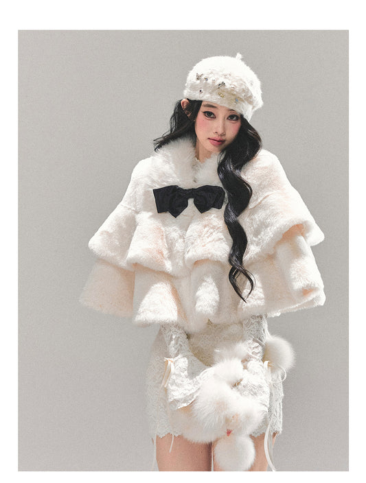 ShaoYeYan First Snow Is Coming French Christmas Cape