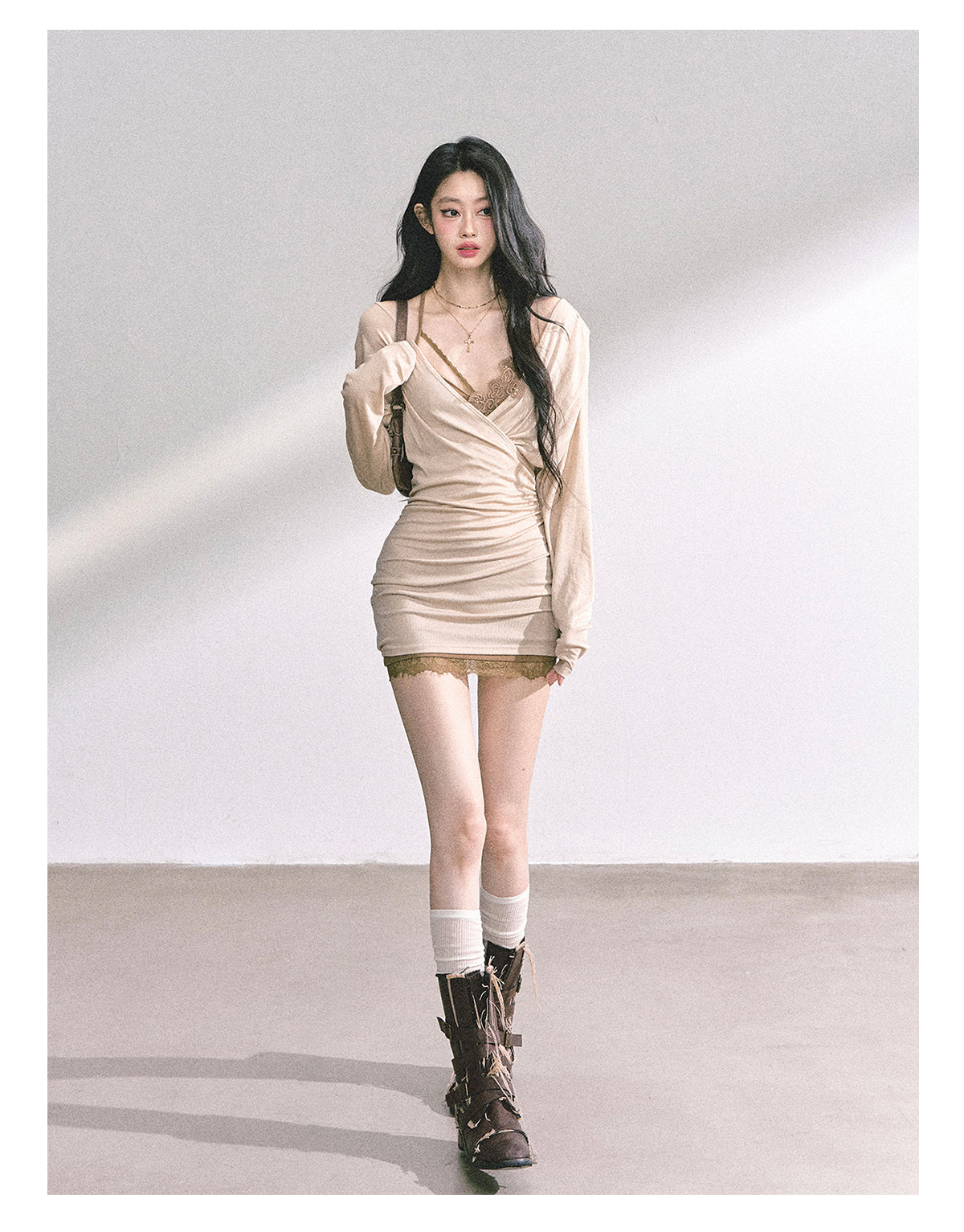 SHAOYEYAN French Lace Bodycon Dress Set