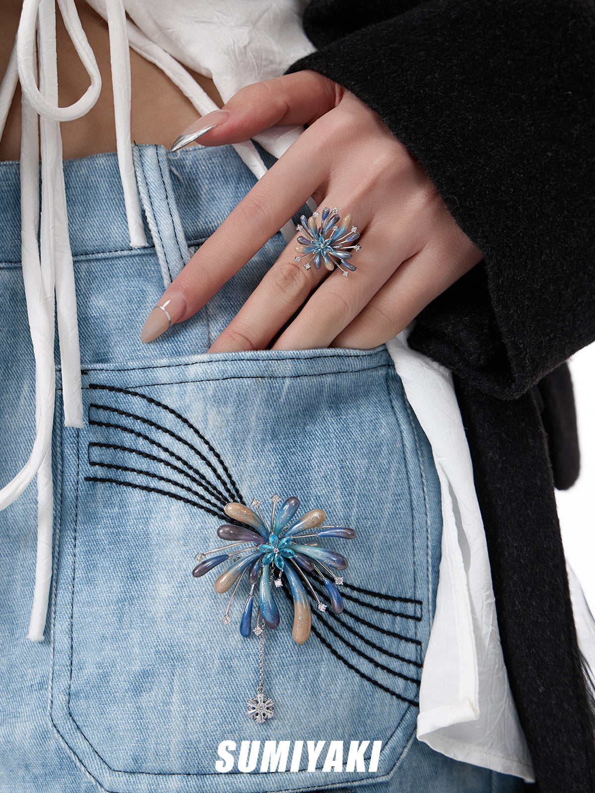 SUMIYAKI Handcrafted Fireworks Brooch