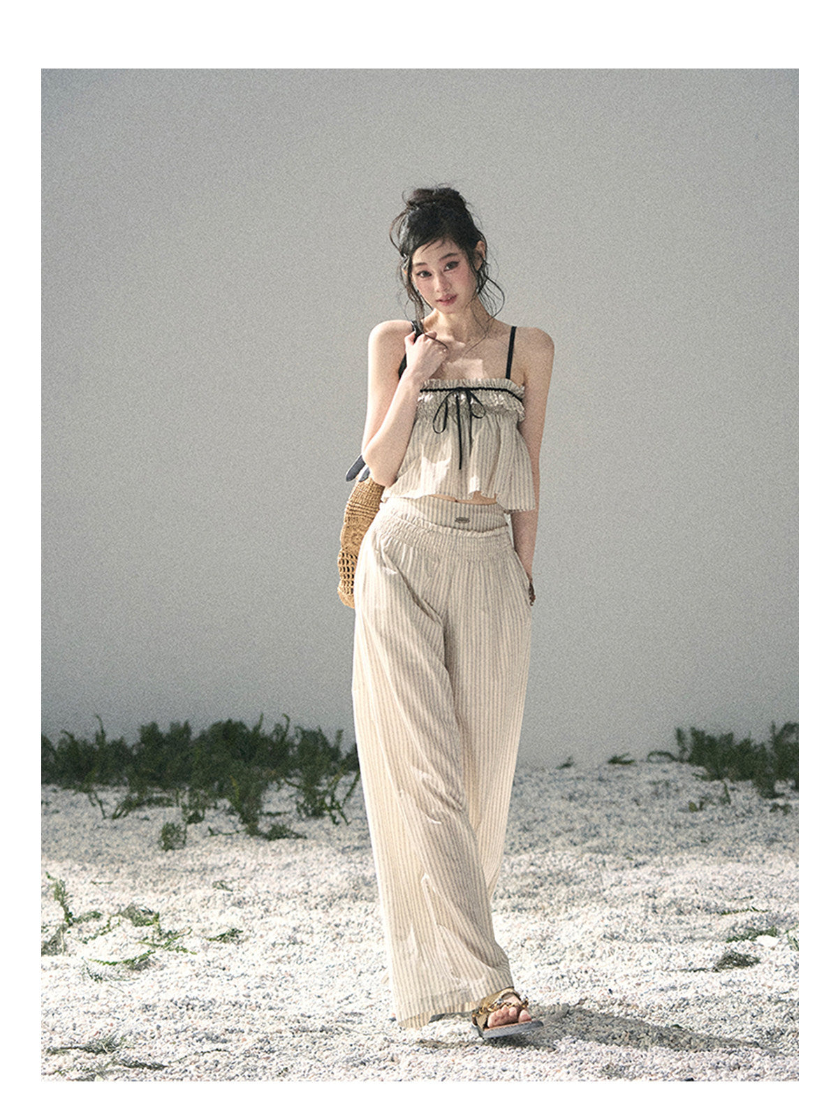 ShaoYeYan Aomalm Early Summer Weaves a Light Dream Korean Striped Set