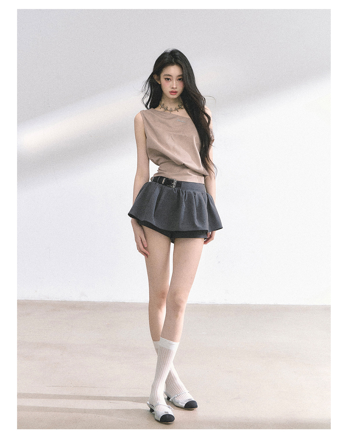SHAOYEYAN Korean Off-Shoulder Crop Top