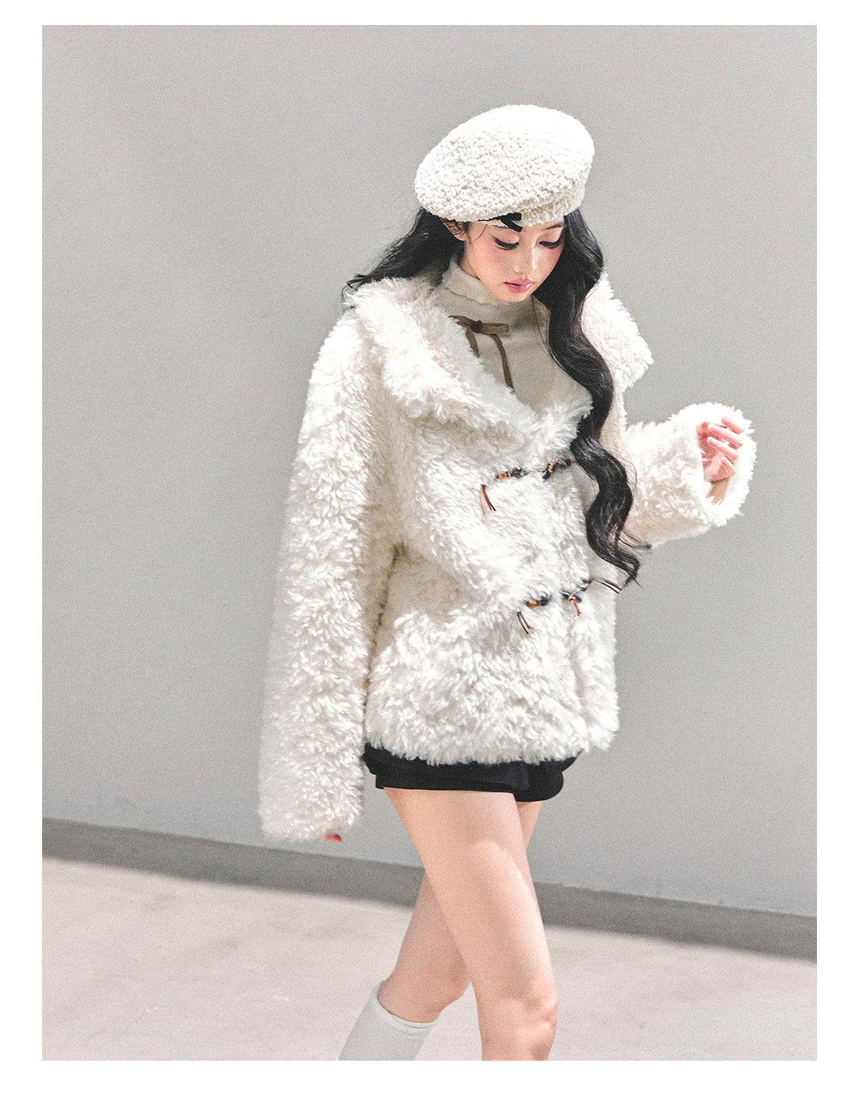 ShaoYeYan Soft Snow Lamb Fur Jacket