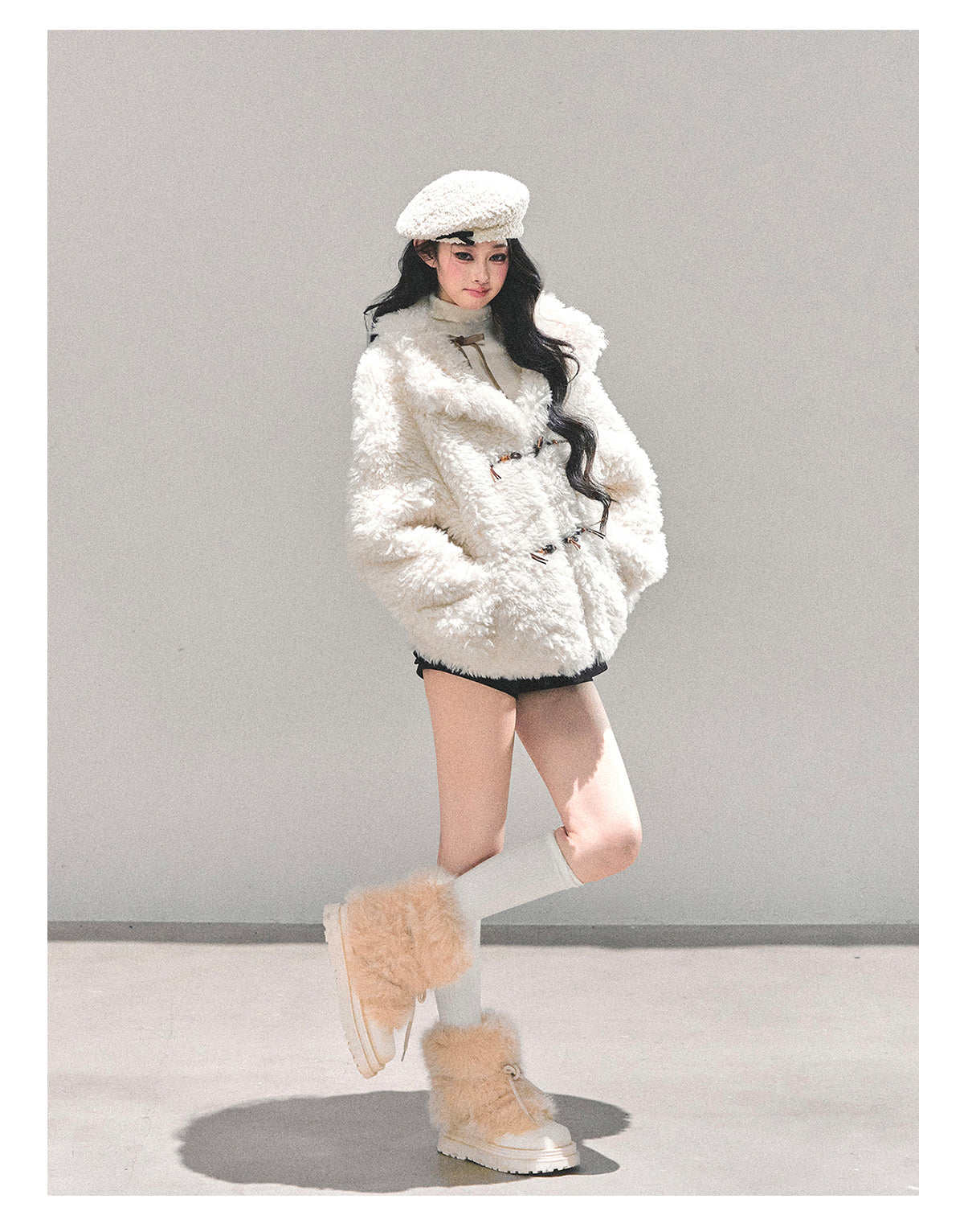 ShaoYeYan Soft Snow Lamb Fur Jacket