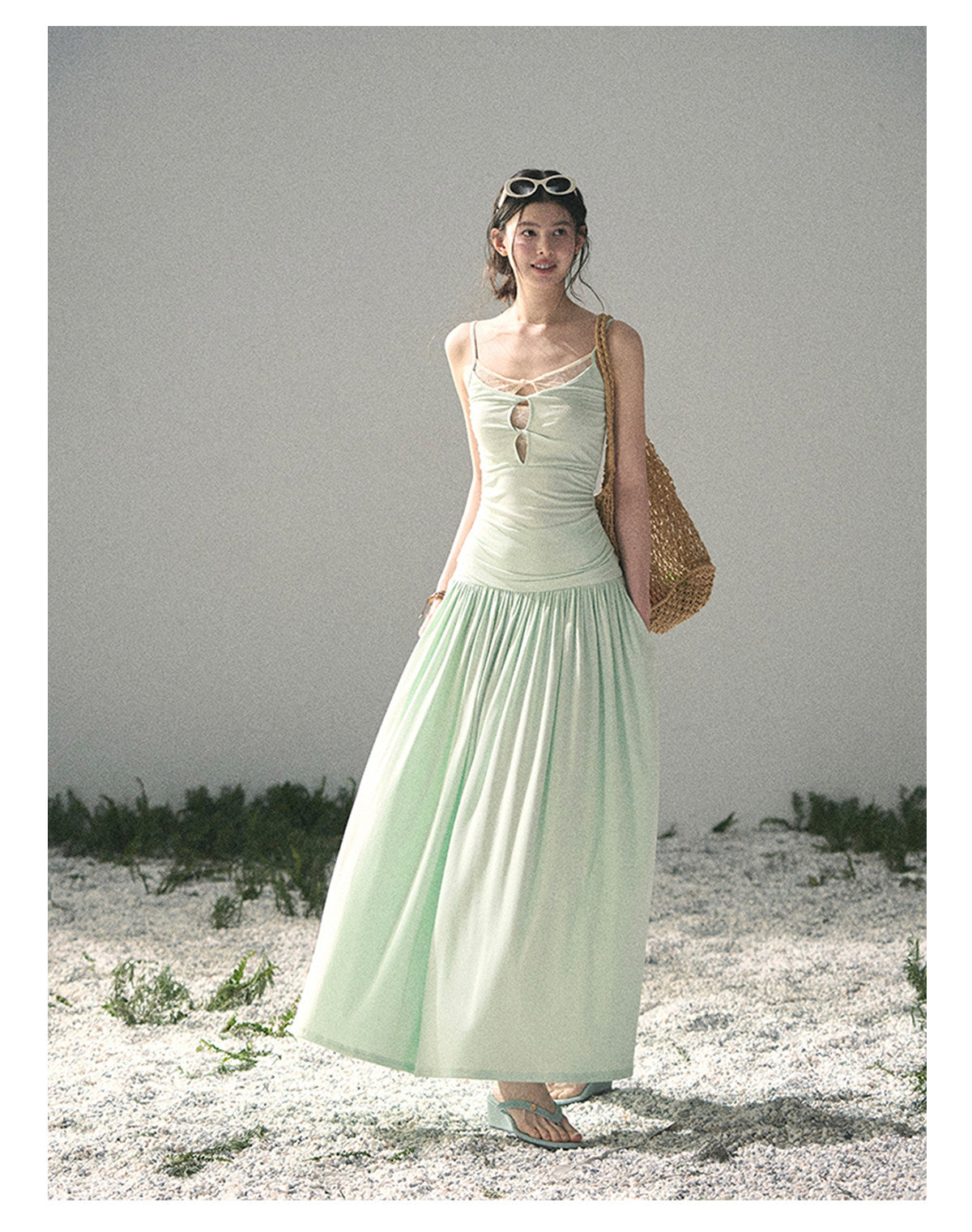 ShaoYeYan Aomalm Mint's Dry Down Salted Elegant Two-Piece Set