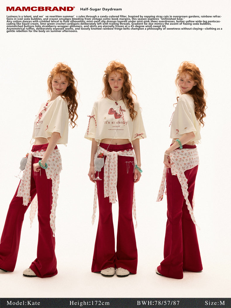 MAMC Low-Rise Flared Pants
