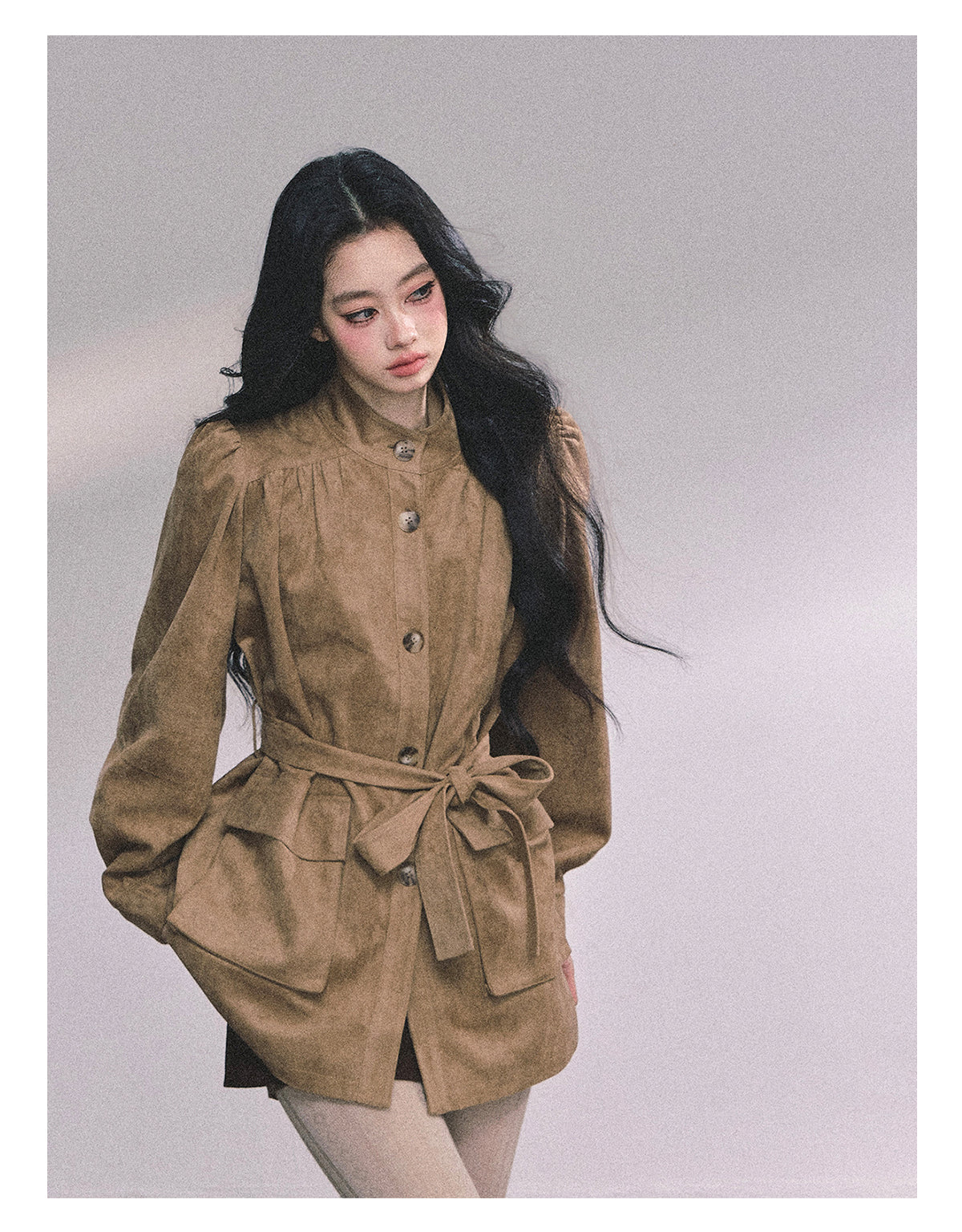 ShaoYeYan Cocoa Warm Brown Premium French Suede Blazer