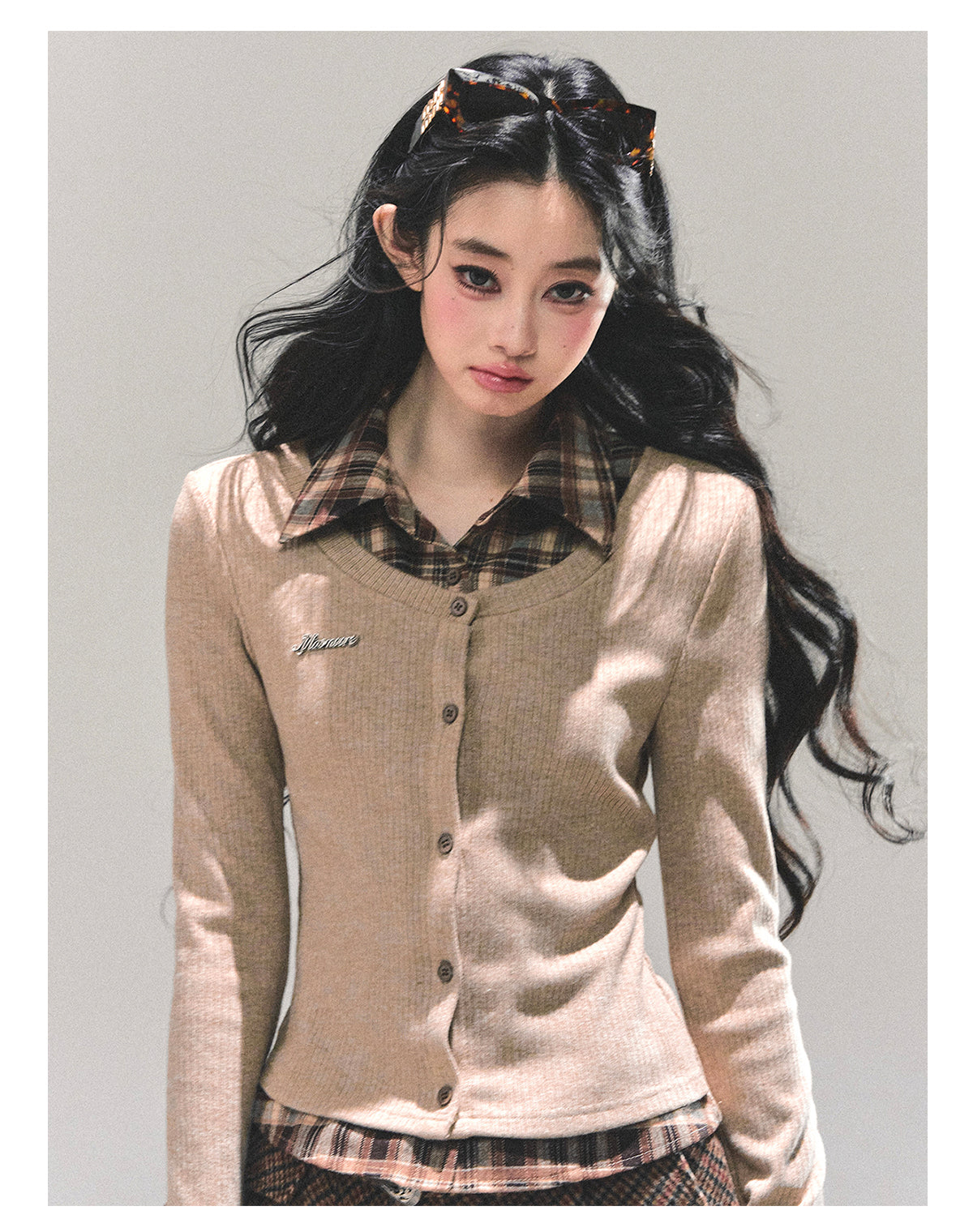 ShaoYeYan Moss Whispers Fake Two-Layer Knit T-Shirt