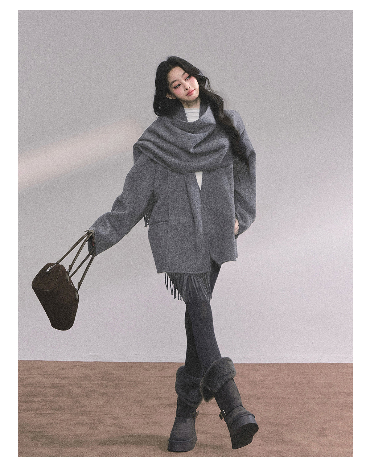 ShaoYeYan British Museum 100% Wool Double-Faced Coat