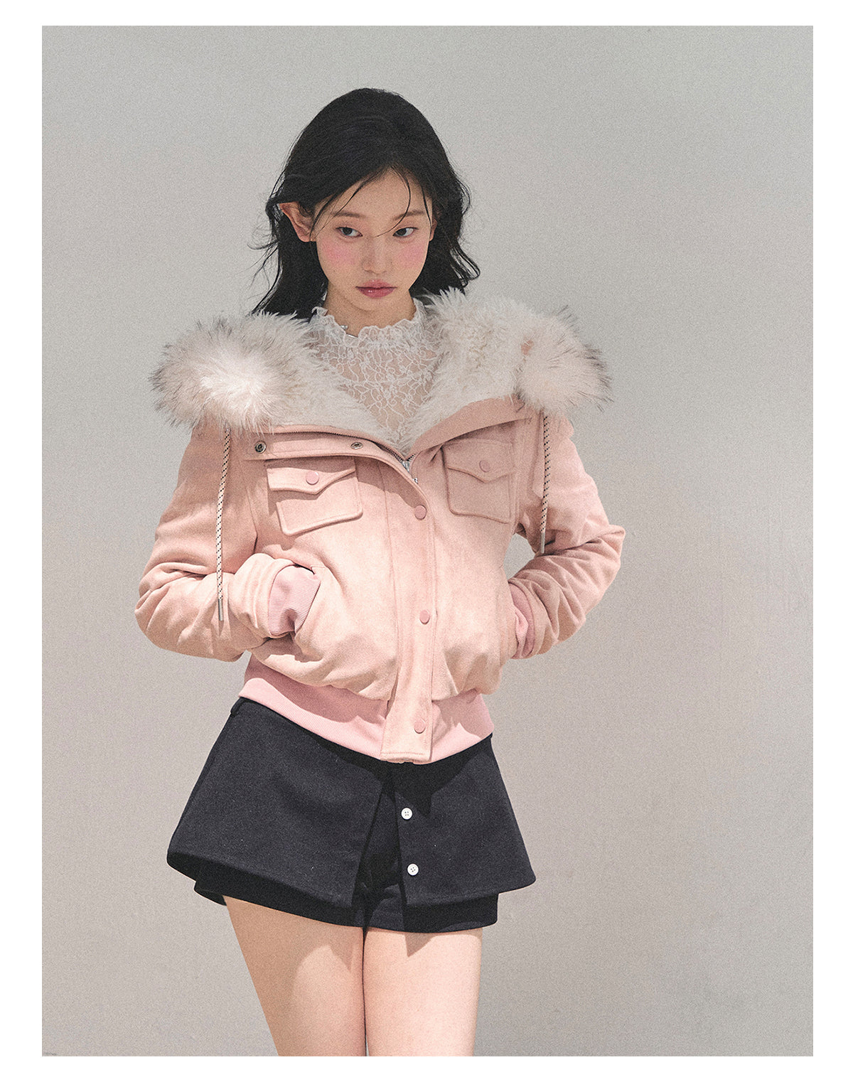 ShaoYeYan Snowflake Embrace Winter Hooded Jacket